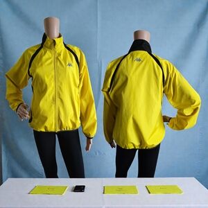 Kappa Sport "RARE" Women's Yellow/Black Full Zip Windbreaker Jacket